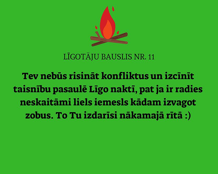  Autors: Krā 12 baušļi Līgo svētku svinēšanai