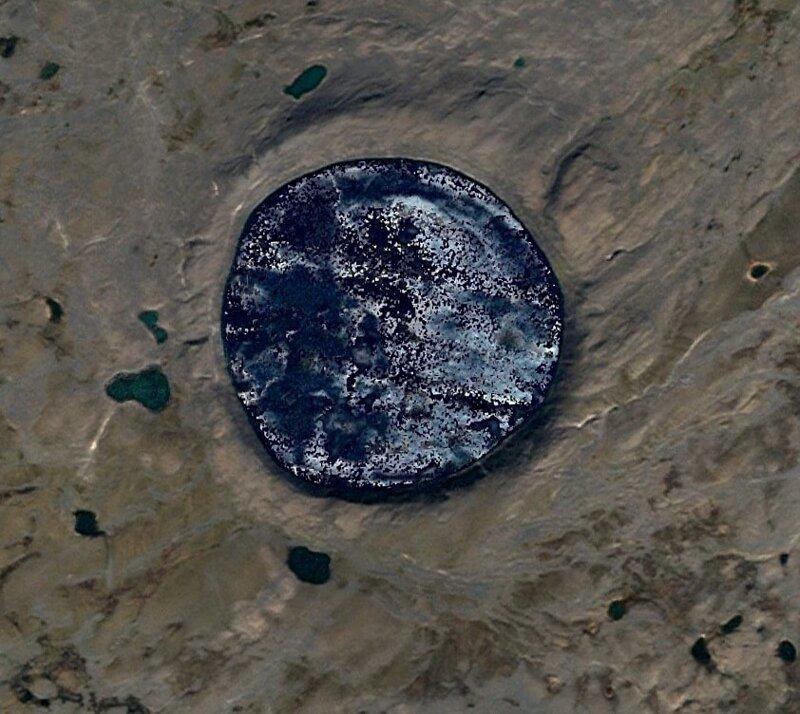 Meteorīta krāteris Autors: matilde 20 interesantas vietas, kas atrastas ar «Google Earth» palīdzību