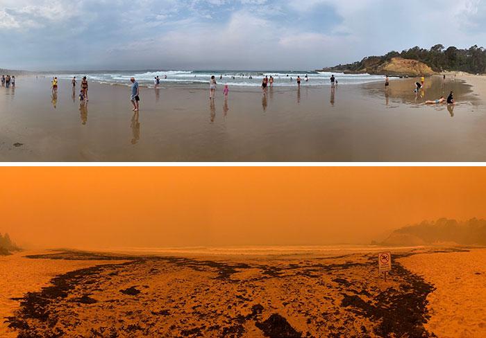 nbspTatras pludmale  pirms un... Autors: Lestets 19 fotogrāfijas no Austrālijas: Pirms un pēc mežu ugunsgrēkiem
