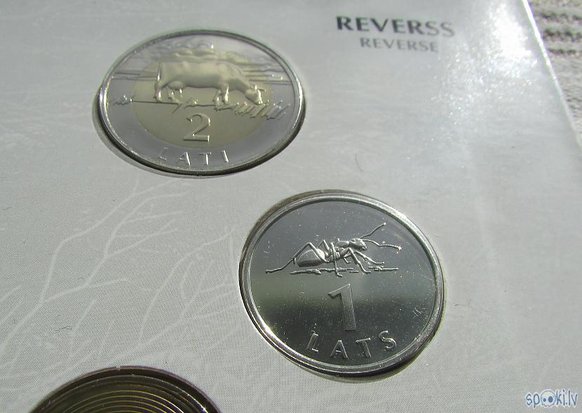 Scaronajā komplektā ir 1 lata... Autors: pyrathe Mana kolekcija: Latvijas Bankas monētu komplekti