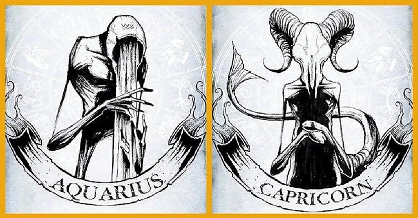 Kurscaron no aprakstiem... Autors: Lestets Mākslinieks parāda horoskopa zīmju tumšāko pusi biedējošās ilustrācijās