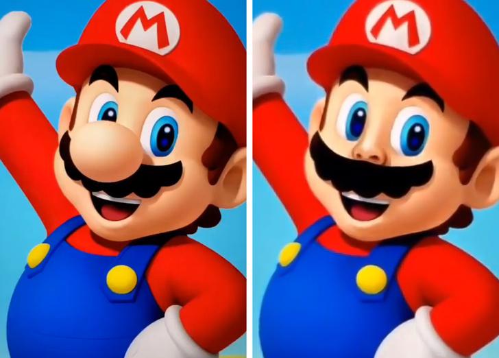 Super Mario Autors: matilde Lūk, kā izskatītos filmu un multfilmu varoņi, ja viņiem būtu cilvēku deguni