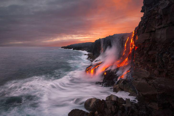 Havaju salu vulkāns kura lava... Autors: Lestets Neticami, ka šīs 30 fotogrāfijas ir uzņemtas tepat uz Zemes