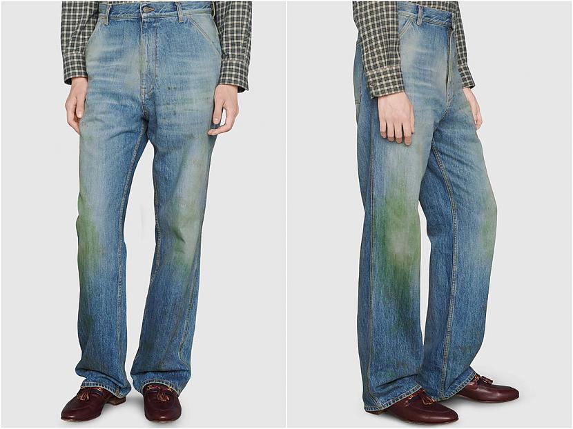 Scaronīs bikses ir iekļautas... Autors: matilde «Gucci» piedāvā iegādāties ar zāli notraipītas džinsa bikses par 650 eiro