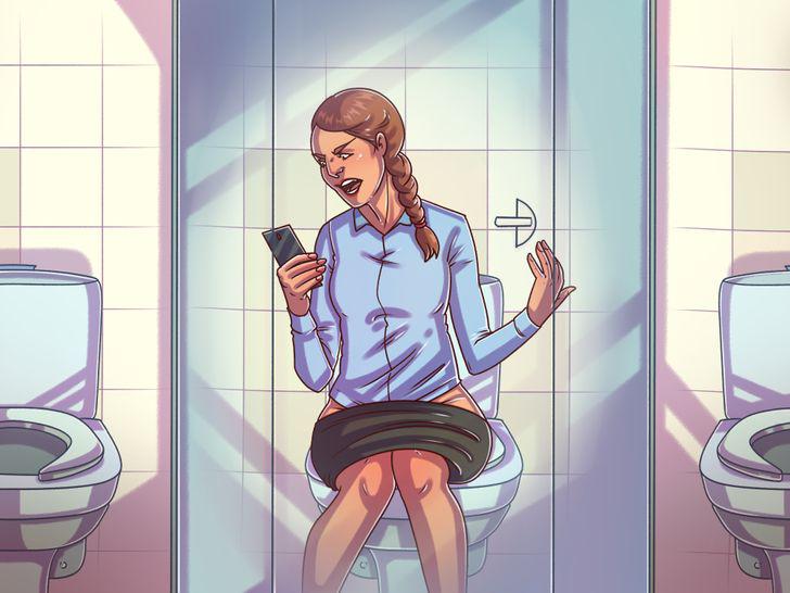Tas var ietekmēt mūsu... Autors: Lestets Kāpēc mums vajadzētu pārstāt lietot mobilo telefonu tualetē?