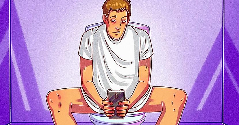Kā tev scaronķiet vai atkarība... Autors: Lestets Kāpēc mums vajadzētu pārstāt lietot mobilo telefonu tualetē?