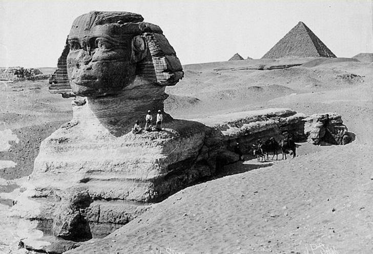 Lielā Sfinksa Giza Ēģpte 1890... Autors: Lestets 20 vietu fotogrāfijas, kas parāda pasaules izmaiņas pēdējo 100 gadu laikā