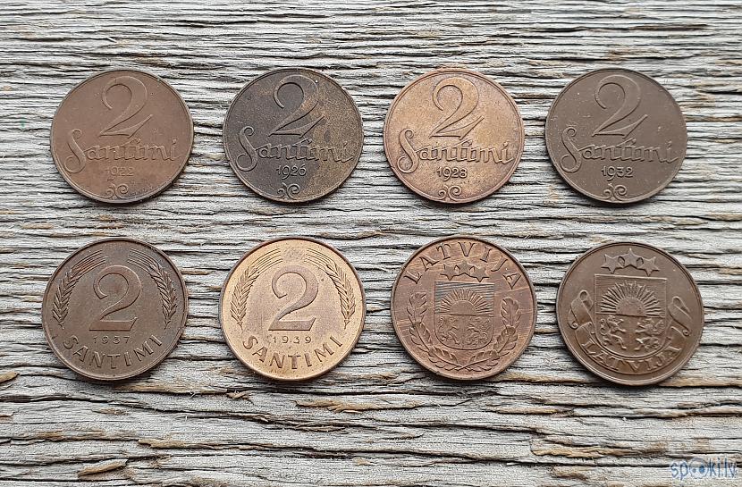 2 santīmu monētas tika kaltas... Autors: pyrathe Visas 1. Latvijas Republikas monētas