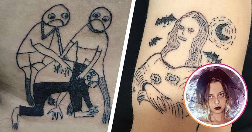 Helēna Fernandesa neprot... Autors: matilde Šī tetovētāja neprot zīmēt, tāpēc cilvēki izvēlas tetovēties tieši pie viņas