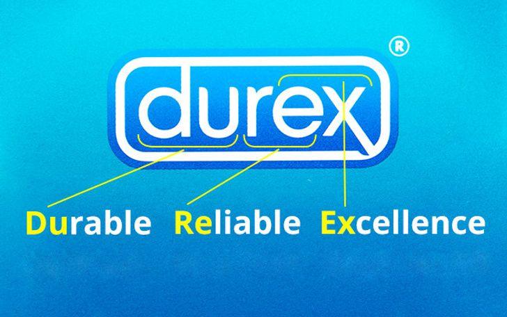 DurexDUREX patiesībā ir kopā... Autors: The Diāna 11 apslēptas simboliskas nozīmes pasaulslavenos logo