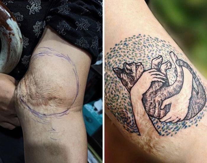 Autors: matilde 48 cilvēki, kuri izvēlējās ar tetovējumu paslēpt savas rētas vai dzimumzīmes