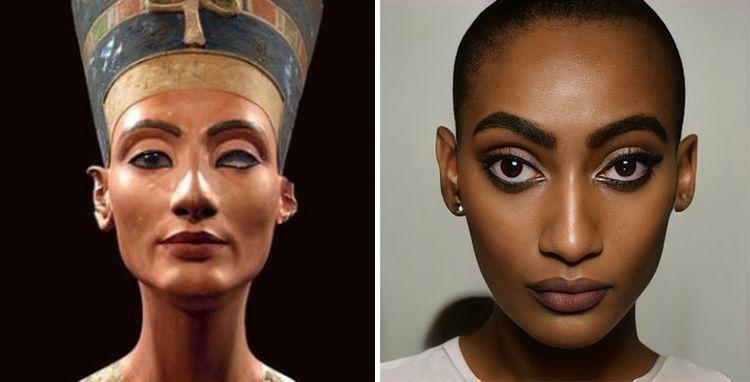 Nofretete  Senās Ēģiptes... Autors: Lestets Galerija: Kā vēsturiskas personības izskatītos mūsdienās?
