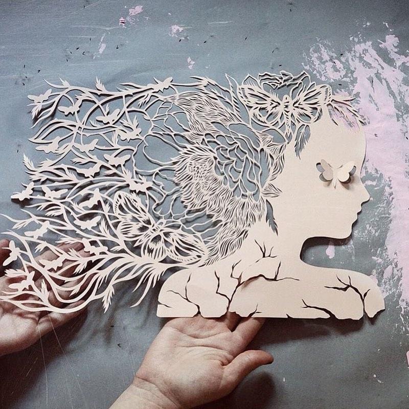  Autors: Zibenzellis69 Ukraiņu māksliniece rada pārsteidzošus papīra griezuma šedevrus