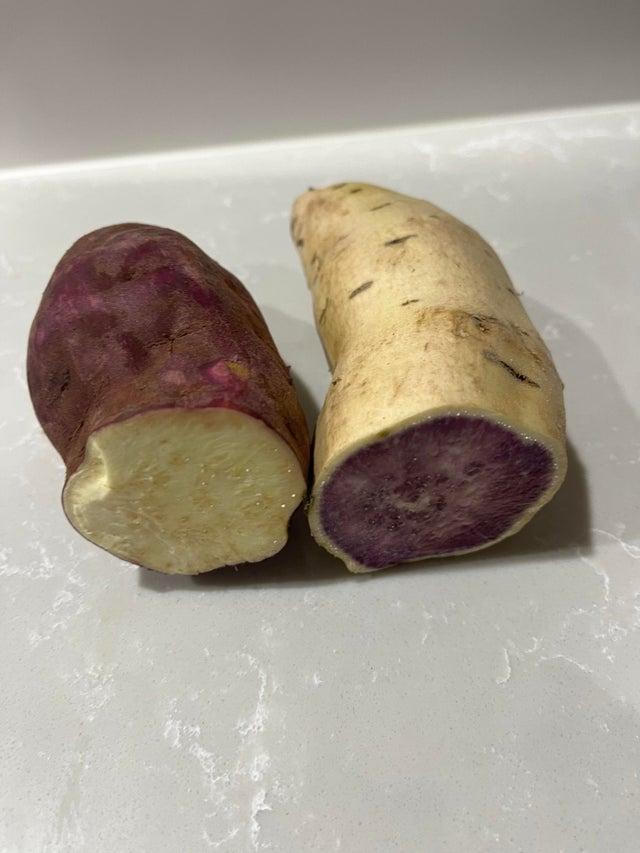 Saldais kartupelis kas maina... Autors: Zibenzellis69 15 fotogrāfijas ar lietām un augļiem, kas parādījās mūsu skatam neparastā krāsā