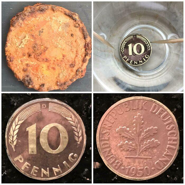 10 feniņu monēta Autors: Latvian Revenger Interesanti atradumi, ko izdevies atrast, makšķerējot ar magnētu
