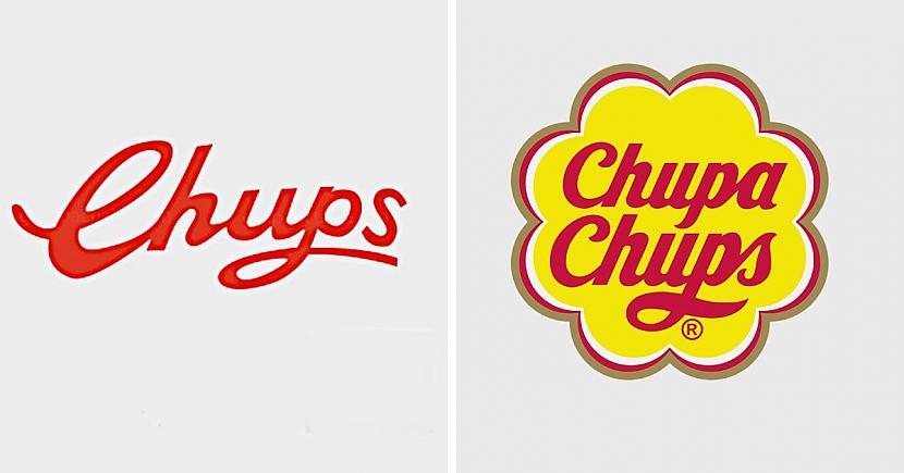 Chupa Chups logotips 1958 un... Autors: Zibenzellis69 17 pirmie pasaulslavenu zīmolu logotipi, kuru sākotnējais dizains jūs pārsteigs