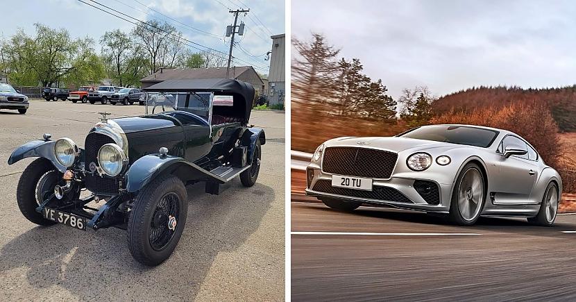 Bentley 3litre 1919 un Bentley... Autors: Zibenzellis69 Kā izskatījās pirmās pasaules slaveno zīmolu automašīnas (toreiz un tagad)