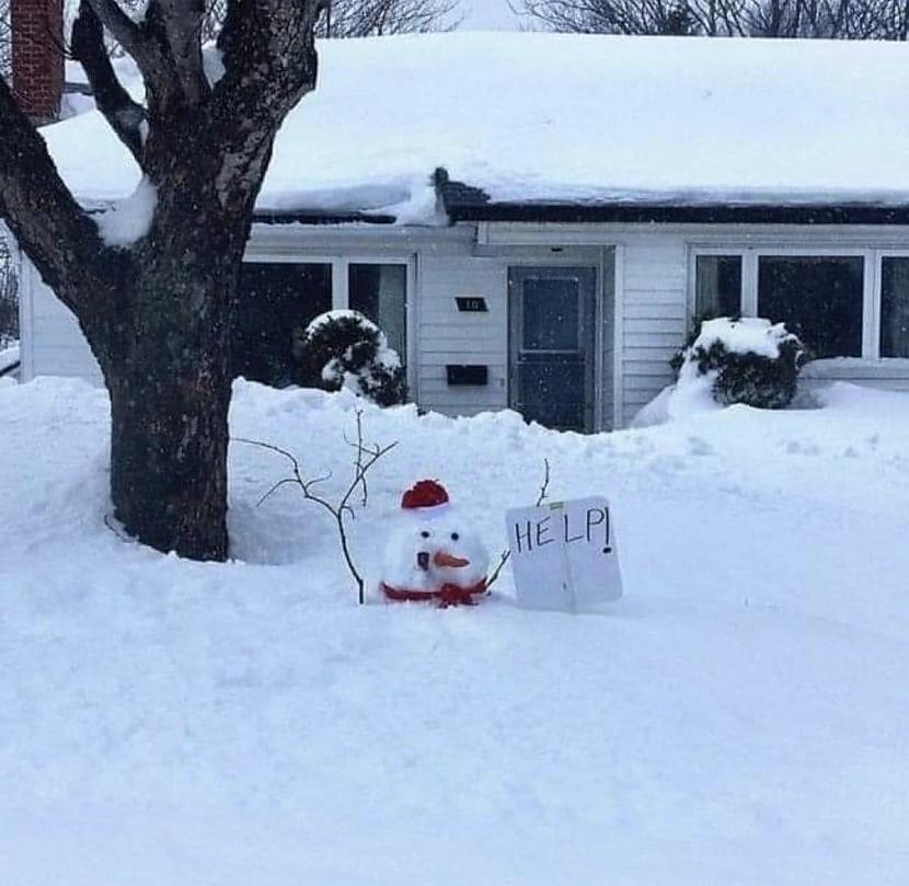 Pat sniegavīrs lūdz palīdzību... Autors: Zibenzellis69 Ņujorkā ir liels sniega daudzums, un cilvēki izklaidējas,uzņemot unikālus kadrus