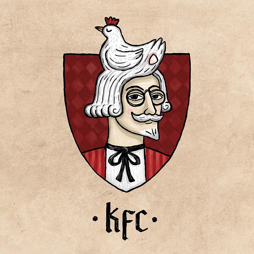 KFC httpskfclv Autors: Zibenzellis69 Kā izskatītos slaveni uzņēmumu logotipi, ja tos gleznotu viduslaiku mākslinieki