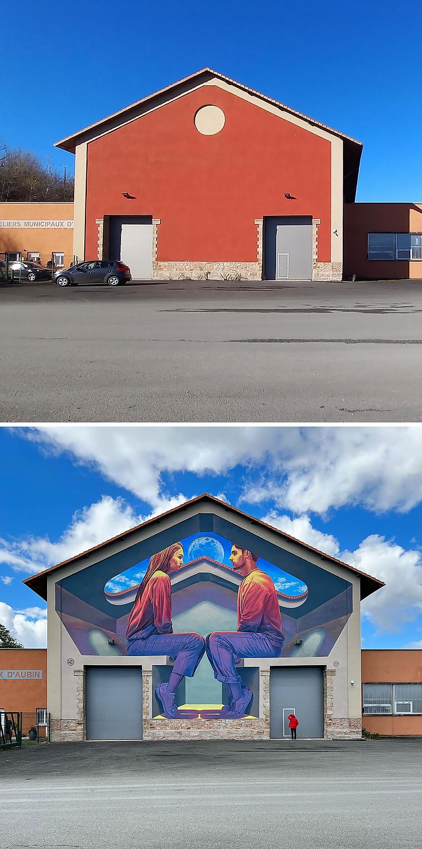  Autors: Zibenzellis69 Šis mākslinieks izveido satriecošus 3D  gleznojumus uz ēku sienām