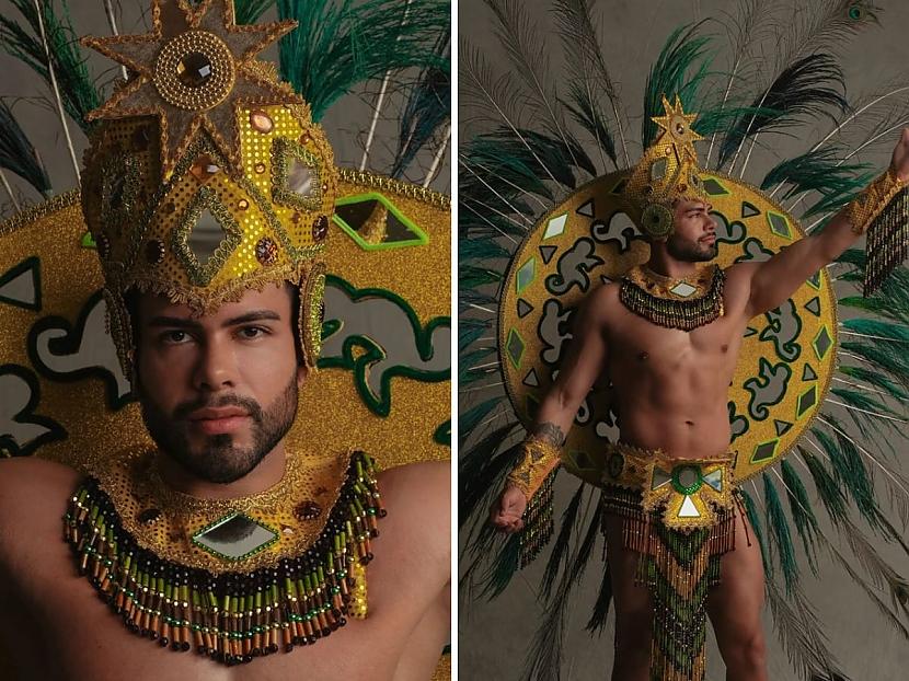 KolumbijaKopscaron pirmā... Autors: Zibenzellis69 Vīriešu skaistums: 17 koši ''tautastērpi'' no konkursa Mister Global 2022