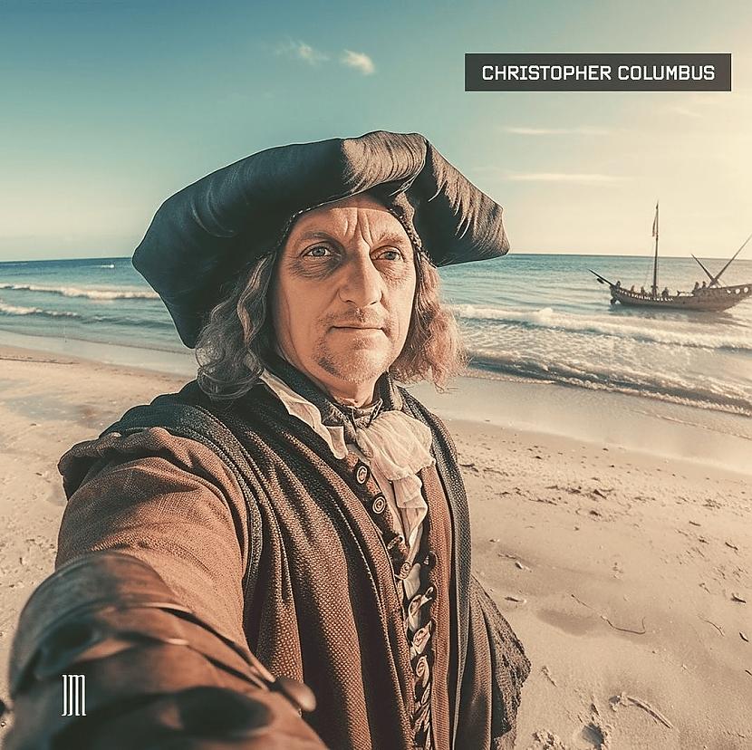 Kristofors Kolumbs dokumentē... Autors: Zibenzellis69 Vēsturiskas personas:15 selfiji no seniem laikiem, kad tie vēl nebija izdomāti