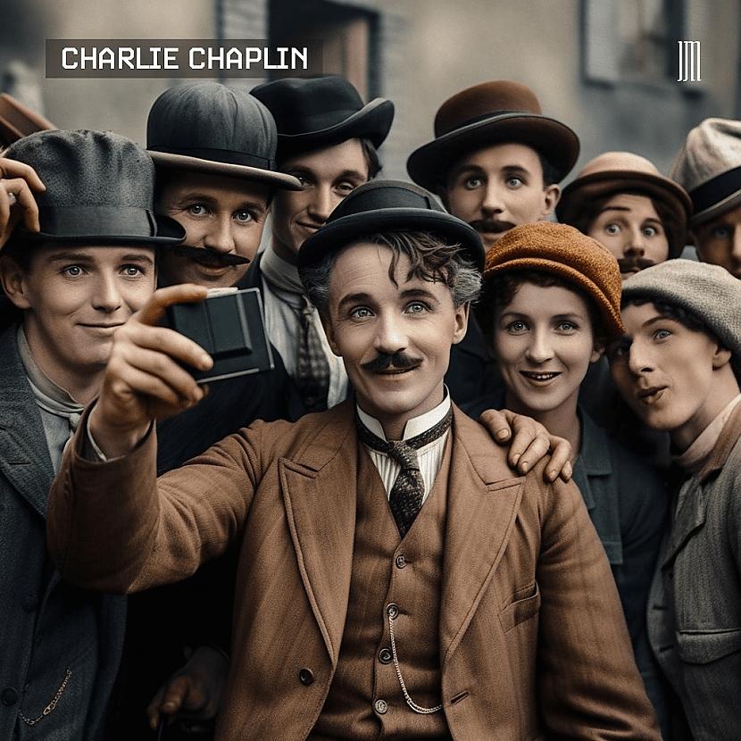 Filma leģenda  Čārlijs Čaplins Autors: Zibenzellis69 Vēsturiskas personas:15 selfiji no seniem laikiem, kad tie vēl nebija izdomāti