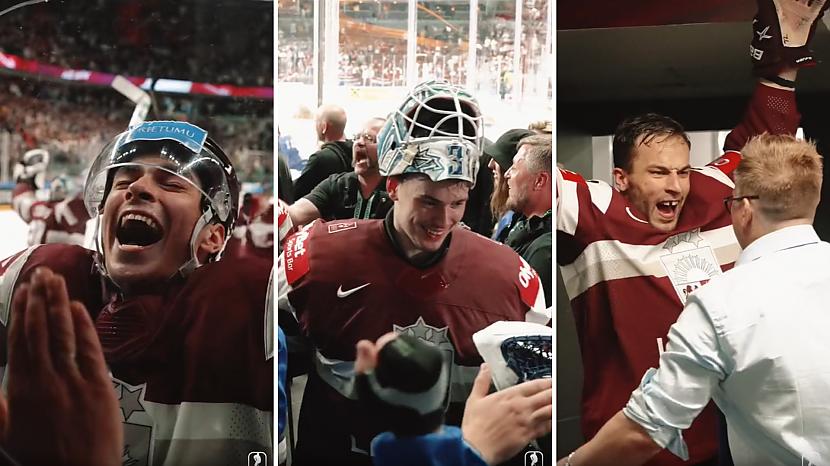 Lieki piebilst ka emocijas... Autors: matilde VIDEO ⟩ Latvijas izlases hokejisti neslēpj emocijas pēc uzvaras pār Zviedriju
