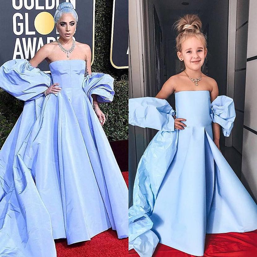 Lady Gaga Autors: Zibenzellis69 Mamma un meita veido stilīgus slavenību tērpus, izmantojot tikai mājās atrodamo