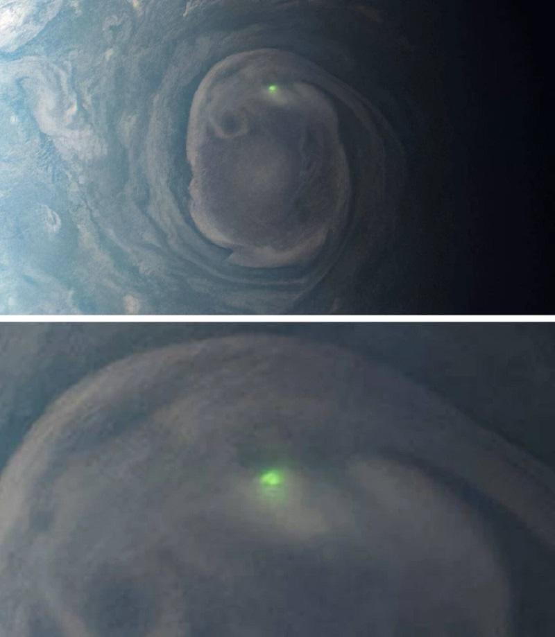 NASA Juno misijai 2020 gada 30... Autors: Lestets NASA nobildēja zaļu zibeni uz Jupitera