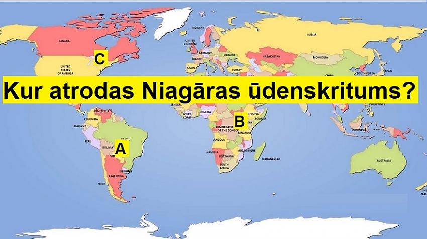 Tests: Cik labas ir tavas zināšanas pasaules ģeogrāfijā?