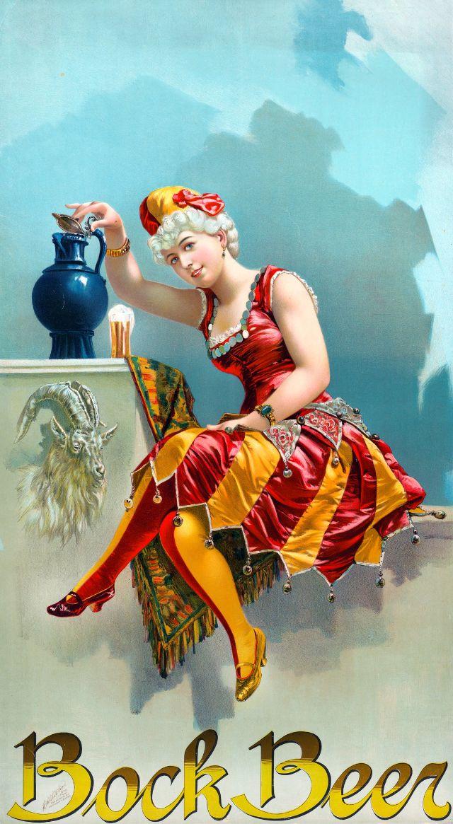 Bock Beer 1890 gads Autors: Zibenzellis69 Alus reklāmas plakāti no 19. gadsimta