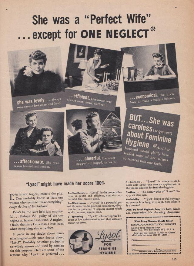 Viens no scarono seno reklāmu... Autors: Zibenzellis69 Interesantas un jautras senlaicīgas sieviešu higiēnas reklāmas no 20. gs. sākuma