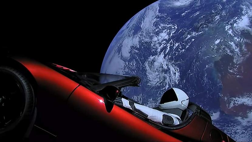 Scaronobrīd sarkanā... Autors: matilde Kur tagad atrodas «Tesla», kuru 2018. gadā nosūtīja kosmosā?